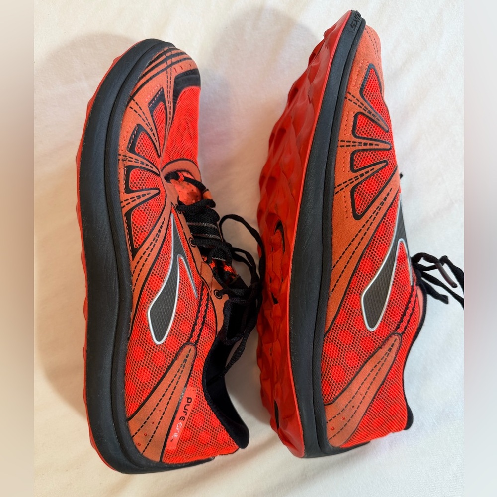 Brooks Sneakers Running Shoes orange black size 8.5 pure grit - Picture 5 of 12